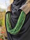 Central Indian Horn Necklace - Green