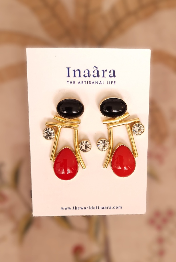 Raw Stone Handcrafted Earrings