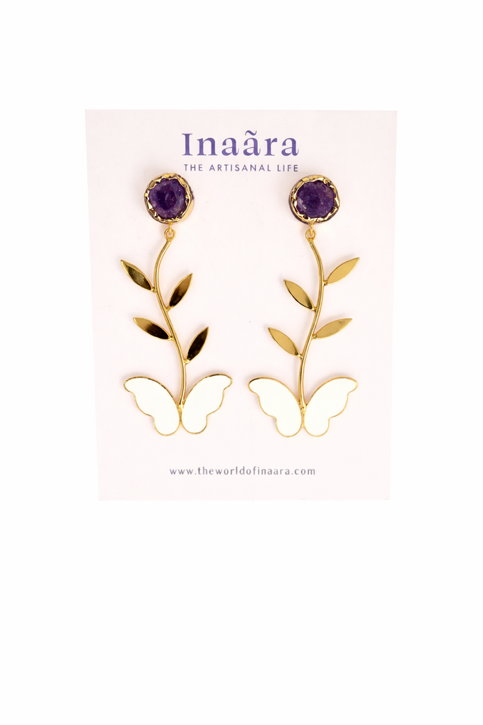 Intricate butterfly earrings
