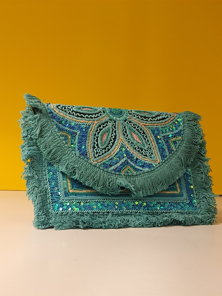 Sequin clutch bag