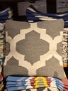 Handwoven Cushion Cover-Grey/Ivory