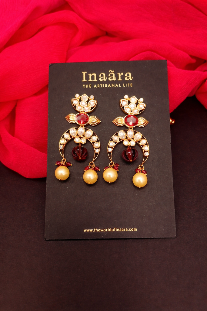 The Dancing Crescent Polki Earrings