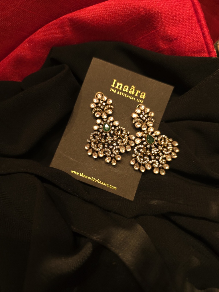 Deepa CZ and Kundan Earrings