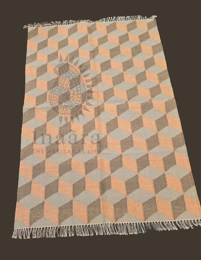 Block-a-Block Handwoven Dhurrie(4x6ft)