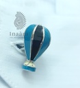 Cappadocia Hot Air Ballon Blue & Silver Cufflinks