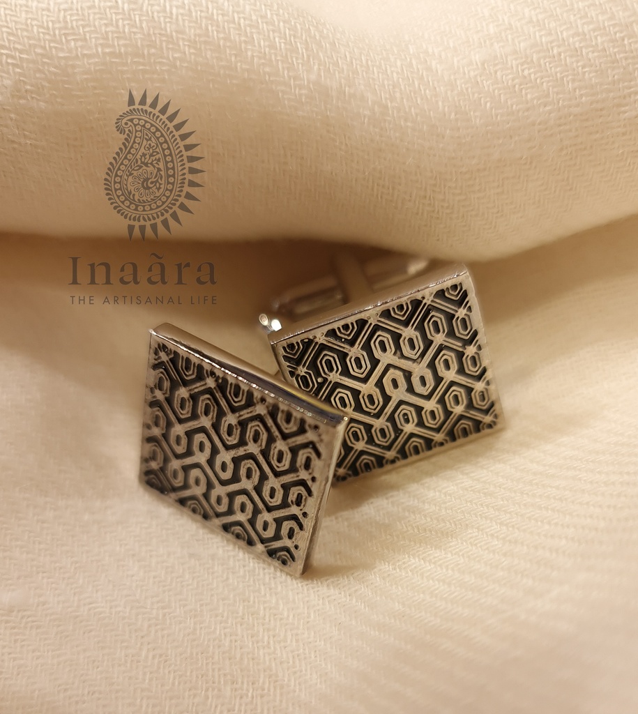 Infinite Black & Silver Cufflinks