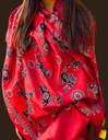 Ibex Merino Wool Stole-Red