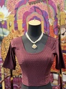 Crop Saree Blouse-Maroon