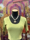 Crop Saree Blouse-Lime Green