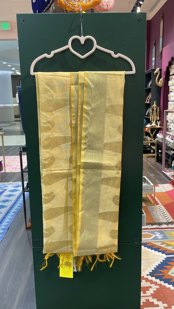 Cottonsilk Banarasi Dupatta - Custard