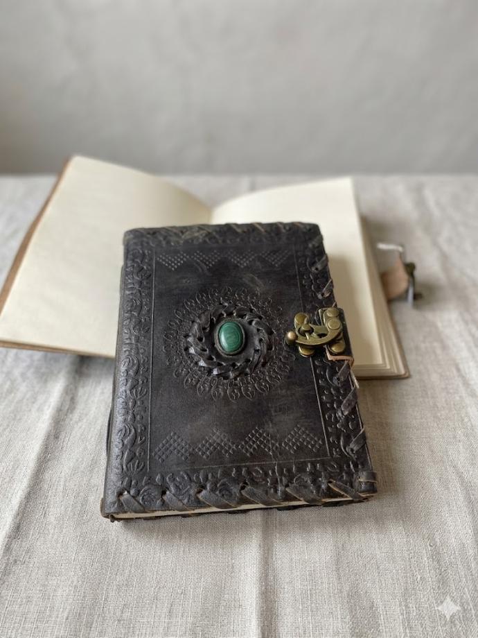 Handmade Journal Leather-Black/M