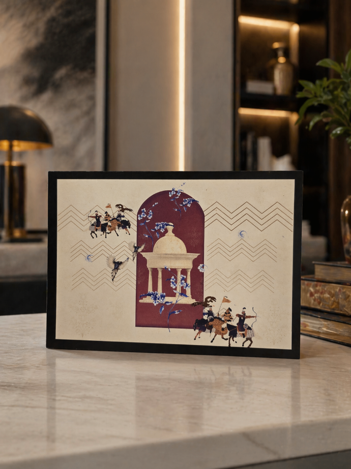 Rabia's note card-Woman and flamingoes (copy)