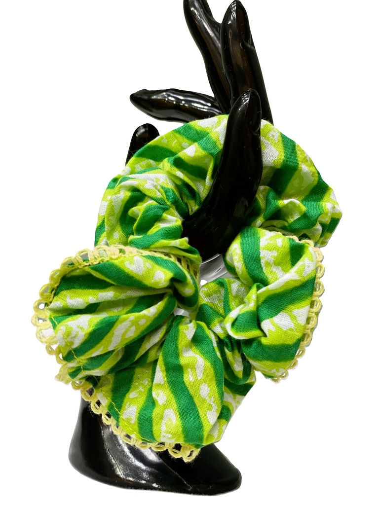 Scrunchie Cotton Fabric-Small apple green
