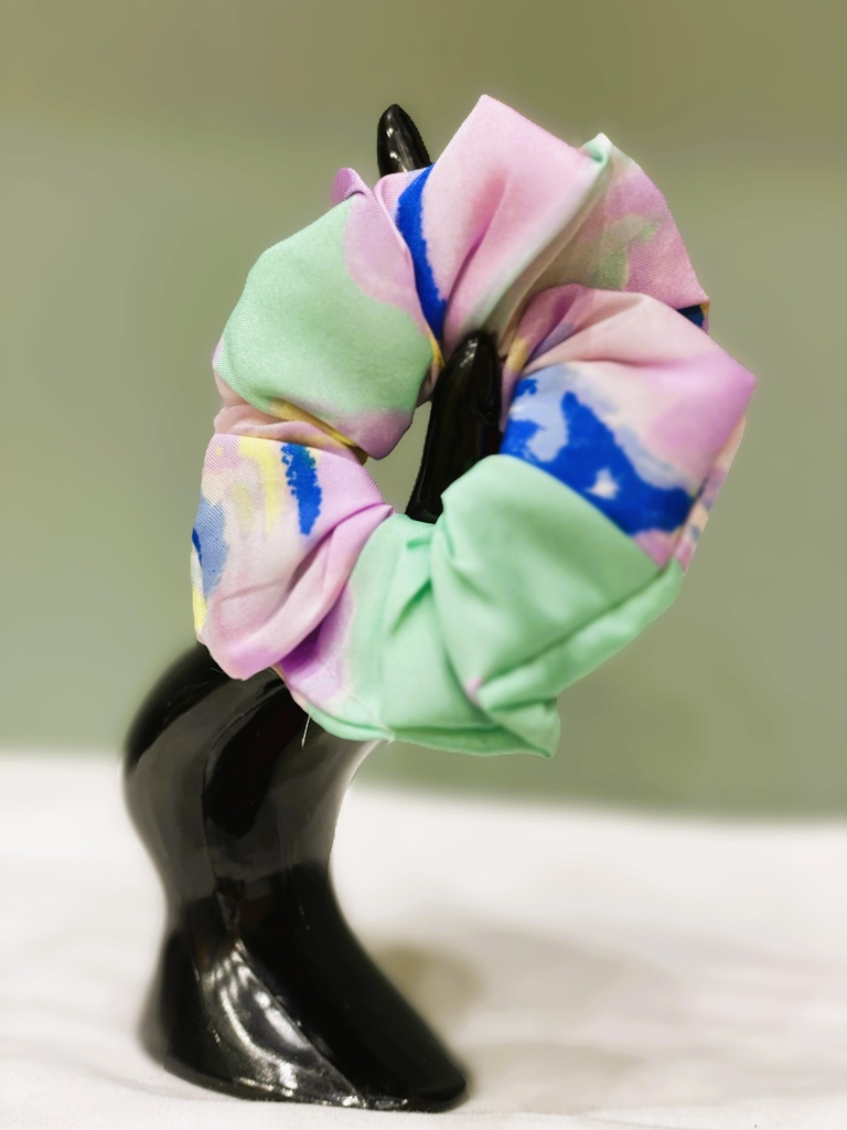 Scrunchie Cotton Fabric-Small green