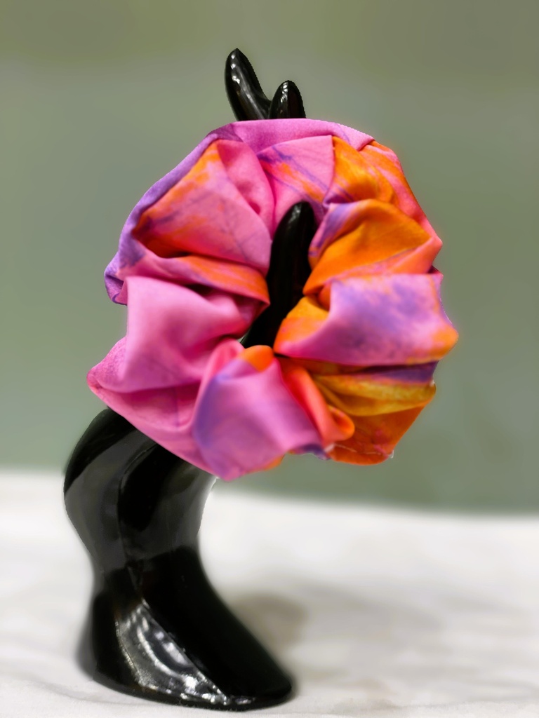 Scrunchie Silk Fabric-Small pink