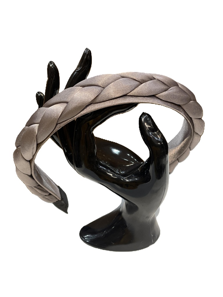 Handmade braided hairband-Gray