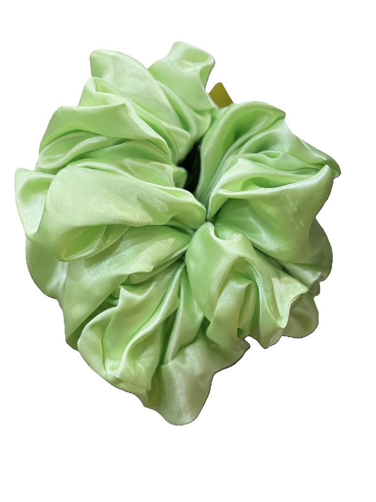 Scrunchie Silk Fabric-Big yellow green