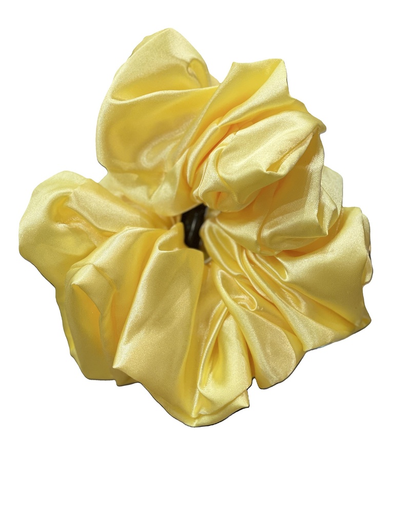Scrunchie Silk Fabric-Big yellow