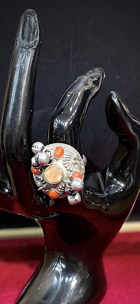 Oxidized Adjustable Ring w/ Ghungroo