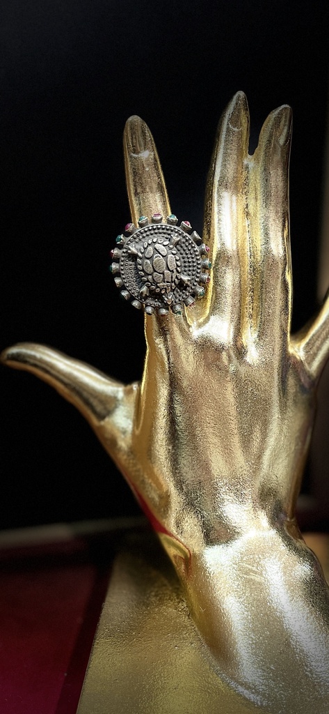 Silver oxide moonstone ring (copy)