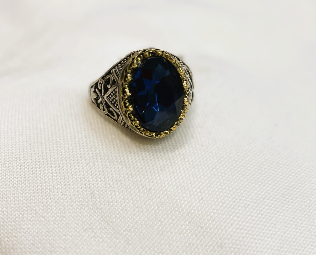 Blue Sapphire Boho Style Ring