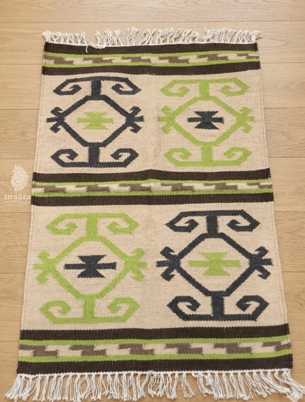 Doormat Handwoven Dhurrie-(63x92cm)