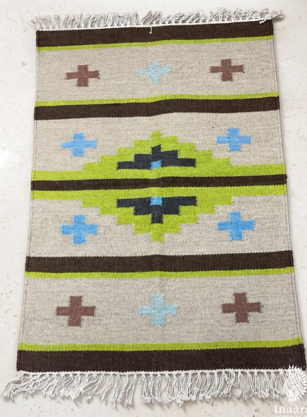 Doormat Handwoven Dhurrie-(63x90cm)