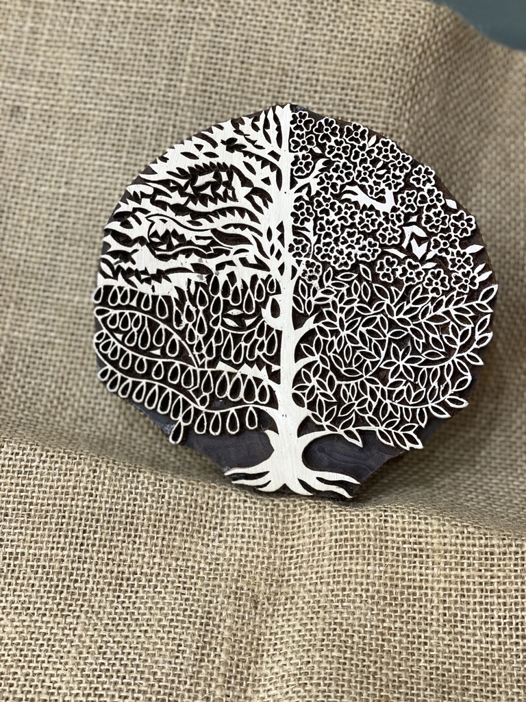 Block Print Wall Decor-Tree of Life