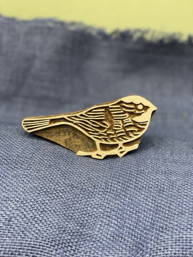 Block Print Stamp-European Robin