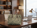 Sanganeri Print Dhurrie Bag- Green