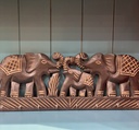 Carved Wooden Elephants Key Holders
