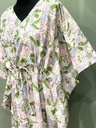 Blockprinted floral kaftan - short