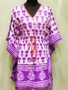 Blockprinted bagru kaftan - short
