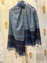 Banana Stem Printed Shawl-Blue