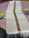 مفرش طاولة منسوج صديق للبيئة – أبيض