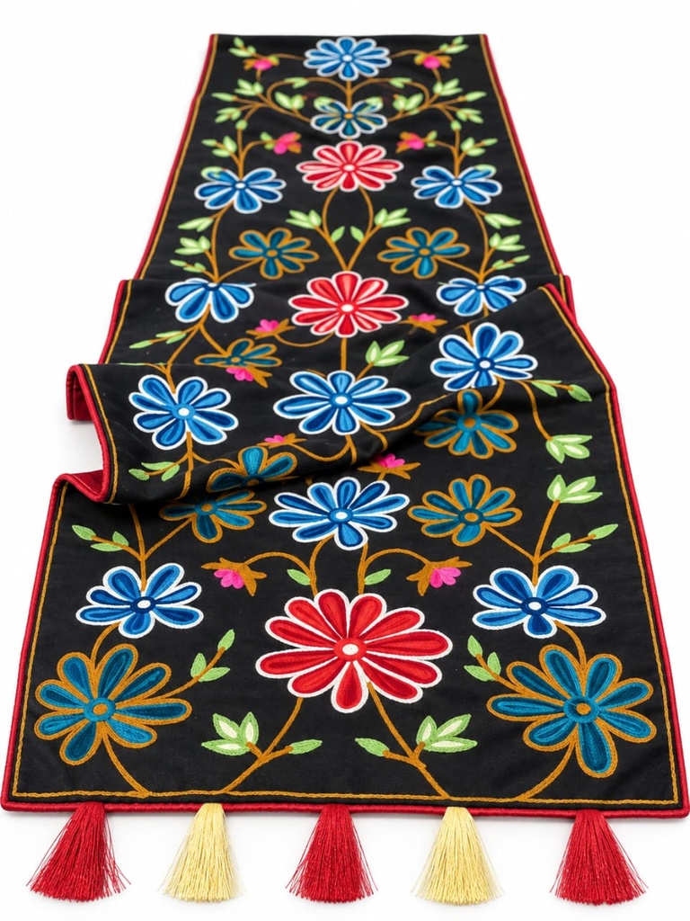 مفرش طاولة مطرَّز (39x149 سم)