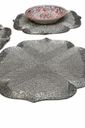 Glitz Silver Beaded Table Mat