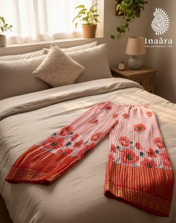 Palazo Pants-Floral L-XL