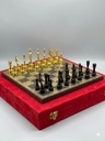 Ashoka Brass Carved Chess Board - King Size