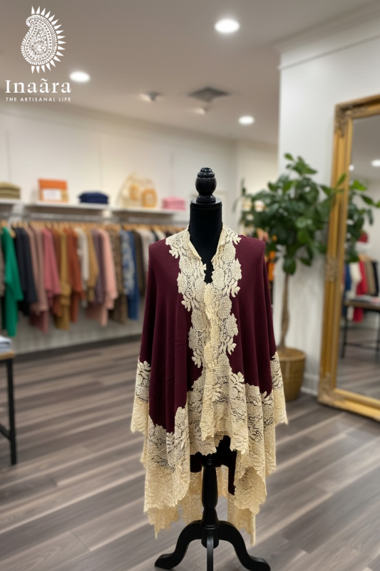 Lace Capes-Maroon