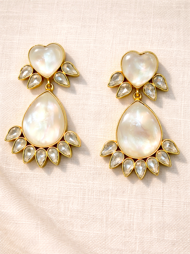 Heart Shaped Dangling Earrings