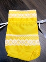 Potli Gift Pouch w/Lace-Yellow