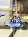 Hand Painted Ceramic Hanging Lamp Shade-L.Blue