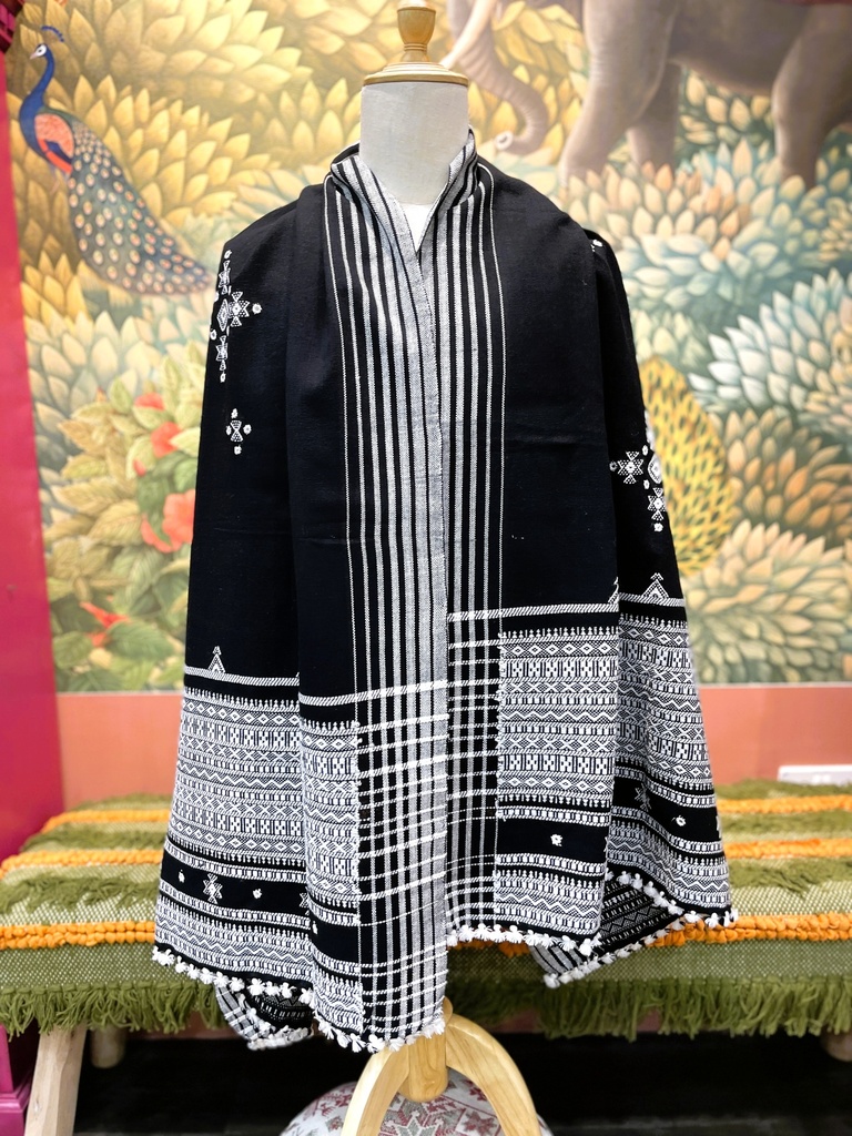 Mirror Work Bhujodi Full Shawl