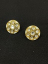 Gold Plated White Polki Earring