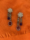 Coloured Stones Designer Polki Earring