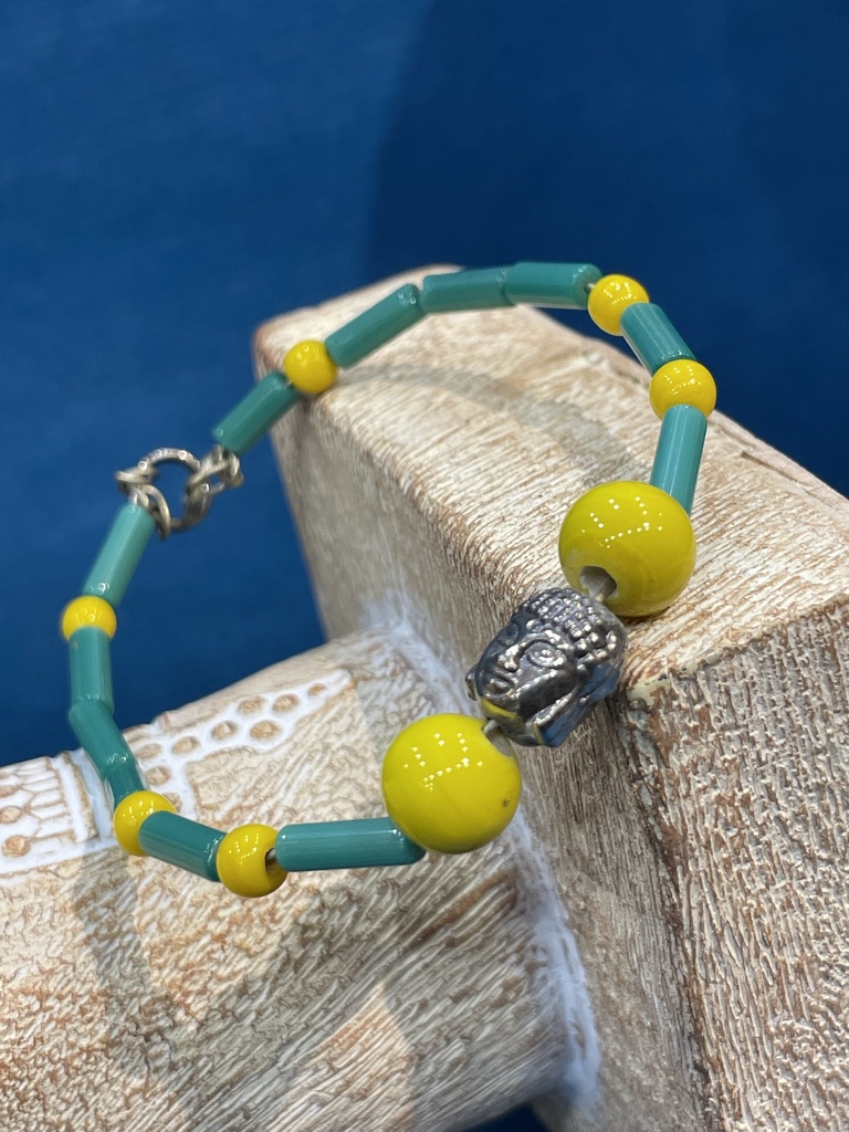 Beaded Buddha Head Bracelet