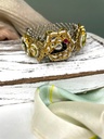 Handmade Wrist Cuff-Peacock