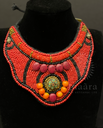 Tibetan style Beaded - Red Orange