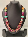 Handmade Wooden & Seed Bead Necklace
